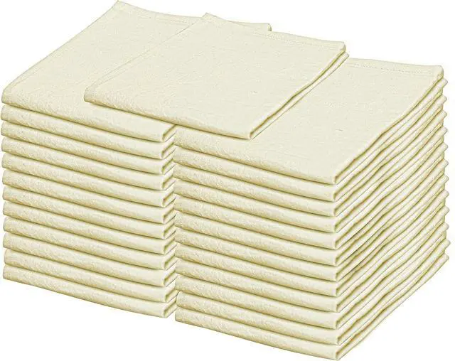 Main image of Dish Cloths Cotton| Kitchen Wash Cloth | Shop Towels Absorbent and Lint Free Flour Sack| Dishcloths for Kitchen Washing Dishes| Thick Absorbent Quick Dry Dish Rags | 25 Pack 13x13 Natural