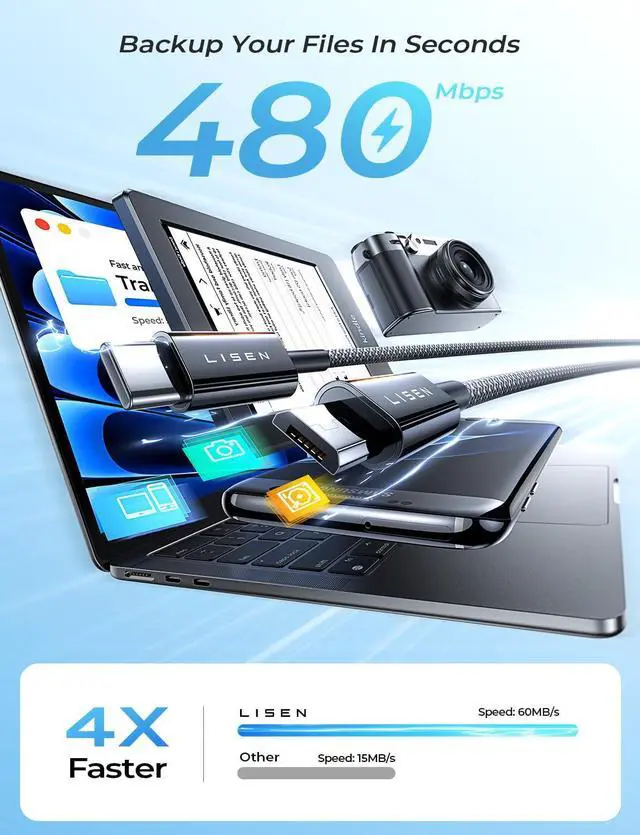 Alt view image 2 of 7 - USB C to Micro USB Cable[3.3ft 2-Pack] Nylon Braided Micro USB Cable Ps4 Controller Charger Cable Micro USB Kindle Charger Cord Fits PS4/Xbox One/Android Phone and  S7 S6 S5