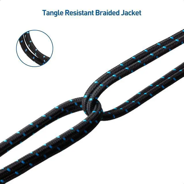 Alt view image 4 of 7 - Braided USB C to Micro USB Cable - 3.3ft Micro-USB to USB-C Cable USBC to Micro-USB Cord for Wall Chargers Game Controllers & More Black