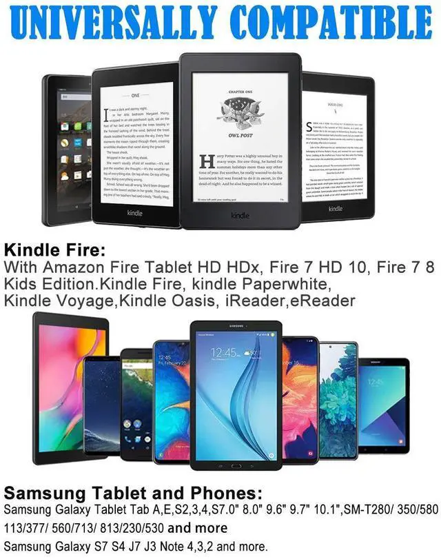 Alt view image 3 of 7 - 6FT Micro USB Cable Compatible with Fire 6 7 HD 8 10 Older Tablet  Galaxy Tab A E S2 3 4 S 7.0 8.0 9.6 9.7 10.1 SM-T280/350. USB Charger Charging Cord for Kindle Paperwhite Oasis E-Reader