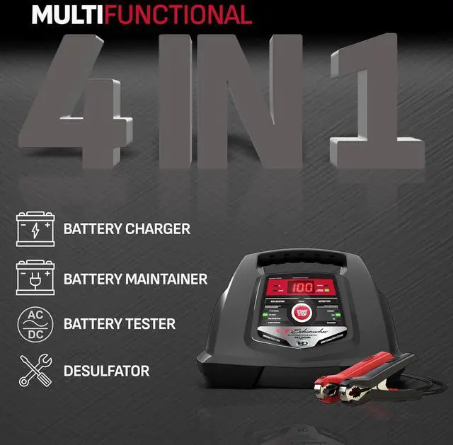 Alt view image 2 of 7 - Fully Automatic Car Battery Charger & Engine Starter - 6V / 12V Battery Charger & Maintainer - for Standard AGM Gel & Deep-Cycle Batteries - Reverse Hook-Up Protection - SC1281