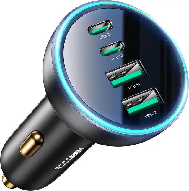 Main image of 70W USB C Car Charger 4-Port PD Super Fast Charging Type C Car Charger for Multiple Devices Cigarette Lighter Adapter USBC Phone Adapter for iPhone 16/16e/15 Pro Max  S25/S24 Piexl