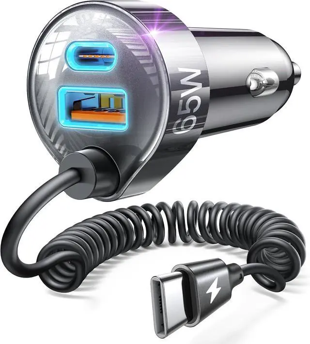 Main image of 65W Car Charger USB C Fast Charging for iPhone 16 15 Pro Max Super Fast Type C Car Charger Adapter Fit iPhone 16e 15 Pro Max Plus iPad Pro  Galaxy S25 S24 Ultra Pixel Android Black