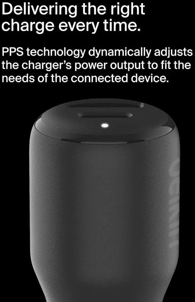 Alt view image 4 of 6 - BoostCharge 42-Watt Dual Port Fast Car Charger w/30W USB-C & 12W USB-A Ports for iPhone 16 16 Pro Galaxy S25 S24 Pixel 9 & 8 Nintendo Switch 2 & More - Black