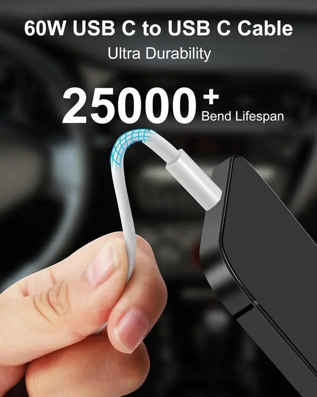 Alt view image 4 of 7 - 67W 3-Port Fast Car Charger for iPhone 16/15 Pro Max, 2-Pack 67Watt USB C Car Charger Adapter Cigarette Lighter & 2x3FT USB-C to C Cable Fast Charging for iPhone 16/16 Pro/15/15 Pro Max/Plus, iPad