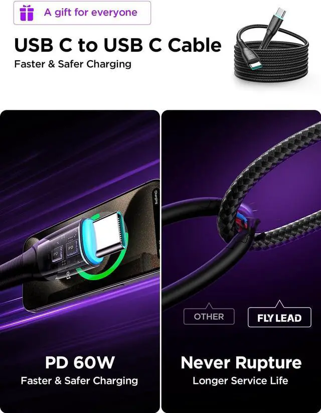 Alt view image 4 of 7 - 70W 4 Ports Car Charger [A Must for Family Travel] Super Fast USB C Car Charger Adapter for iPhone 16/15 Pro Max Plus  Galaxy S25