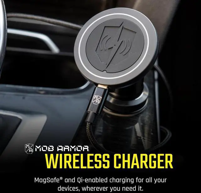 Alt view image 6 of 7 - Flex Magnetic Wireless Charger - Magnet Phone Charger for Car, Wireless Charging Station for iPhone & Android, Jeep & Truck Accessories