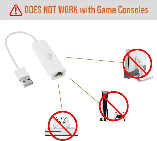 Alt view image 7 of 7 - USB Ethernet LAN Network Adapter Compatible with Laptops and All USB 2.0 Compatible Computers Including Windows 7 to 11 Vista Mac OS X and macOS - by