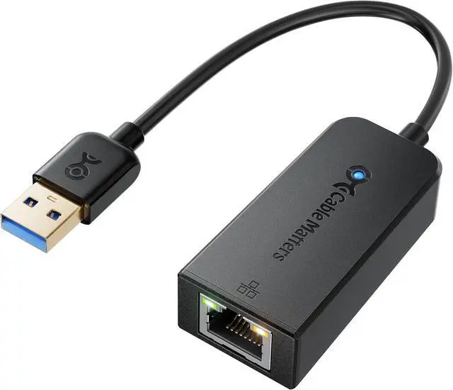 Main image of Cable Matters Plug & Play USB to Ethernet Adapter with PXE, MAC Address Clone Support (USB 3.0 to Gigabit Ethernet, Ethernet to USB, Ethernet Adapter for Laptop) Supporting 10/100/1000Mbps