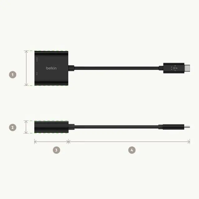 Alt view image 4 of 6 - 60W USB-C to Ethernet + Charge Adapter Cable w/ Gigabit Ethernet Port for High-Speed Network Access - Compatible with USB-C Devices Including MacBook Air MacBook Pro & Windows Laptops - Black