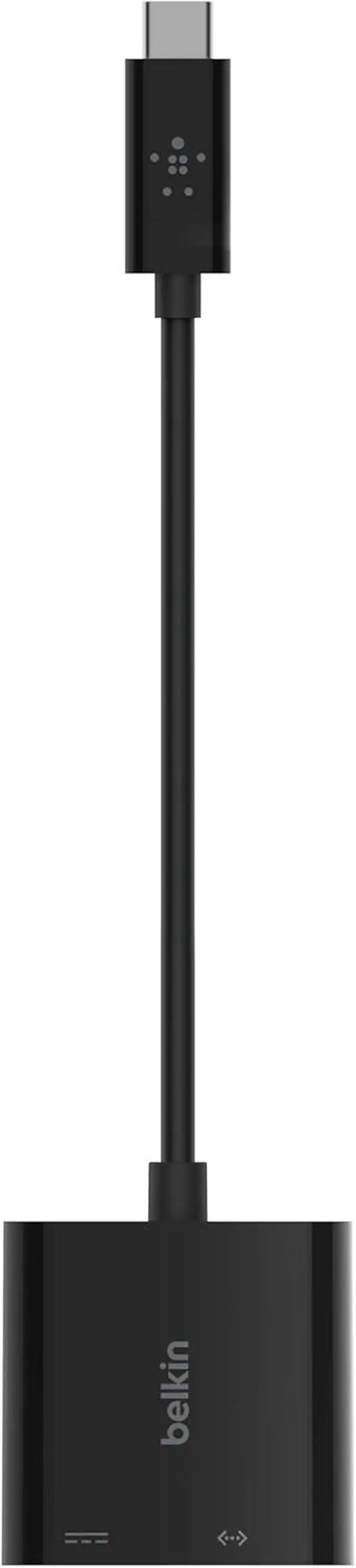 Alt view image 5 of 6 - 60W USB-C to Ethernet + Charge Adapter Cable w/ Gigabit Ethernet Port for High-Speed Network Access - Compatible with USB-C Devices Including MacBook Air MacBook Pro & Windows Laptops - Black