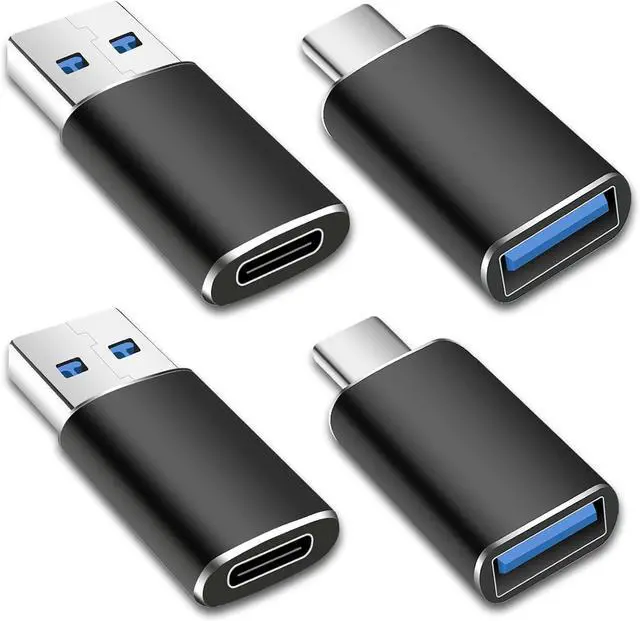 Main image of SheraF 4 Pack USB to USB C OTG Adapter 2Pack Type C Female to A Male Charger Converter 2Pack USB C Male to USB 3.0 Female Adapter Thunderbolt 4 Converter iWatch 8 9 15 14 13 Pro Max