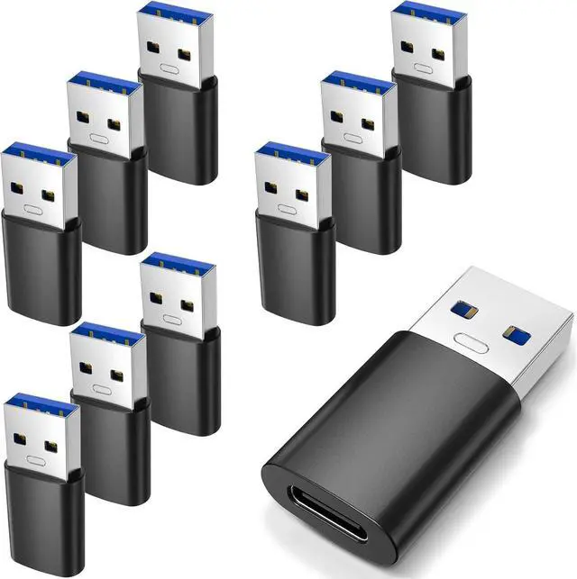 Main image of 10PCS Upgraded USB 3.0 to USB C Adapter Compatible with  iPhone IPad Power Bank and More USB C Devices.