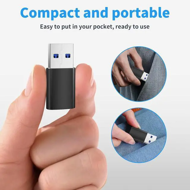 Alt view image 3 of 7 - 10PCS Upgraded USB 3.0 to USB C Adapter Compatible with  iPhone IPad Power Bank and More USB C Devices.