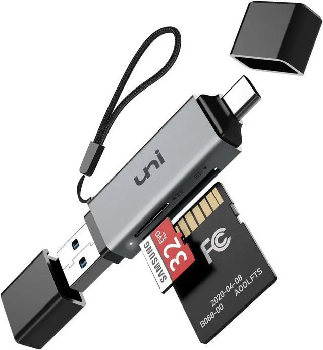 Main image of SD Card Reader High-Speed USB C to Micro SD Card Adapter USB 3.0 Dual Slots Memory Card Reader for SD/Micro SD/SDHC/SDXC/MMC Compatible with MacBook Pro/Air Chromebook Android Galaxy