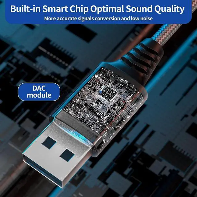 Alt view image 5 of 7 - USB to 3.5mm Jack Audio Adapter TRRS Female Headset Audio Jack Adapter USB-A to 3.5mm AUX Stereo Converter Compatible for PC Windows Laptop Mac Desktops Linux PS5 PS4 Docking Station