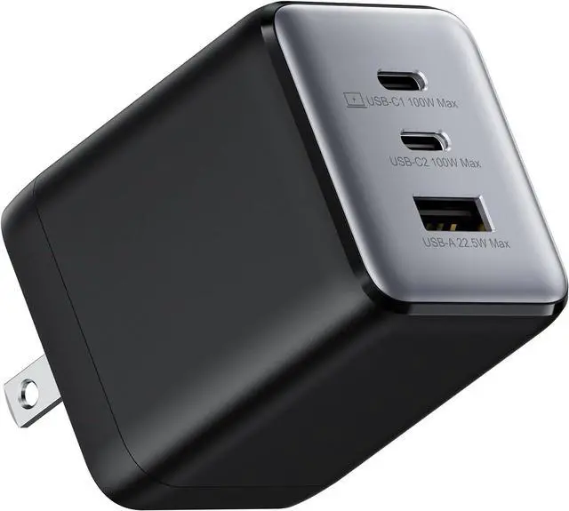 Main image of 100W USB C Charger Block Fast Wall GaN Charger 3-Port Compact Foldable USB Power Adapter for MacBook Pro/Air  XPS iPad Pro iPhone Series Galaxy S25/S24 and More