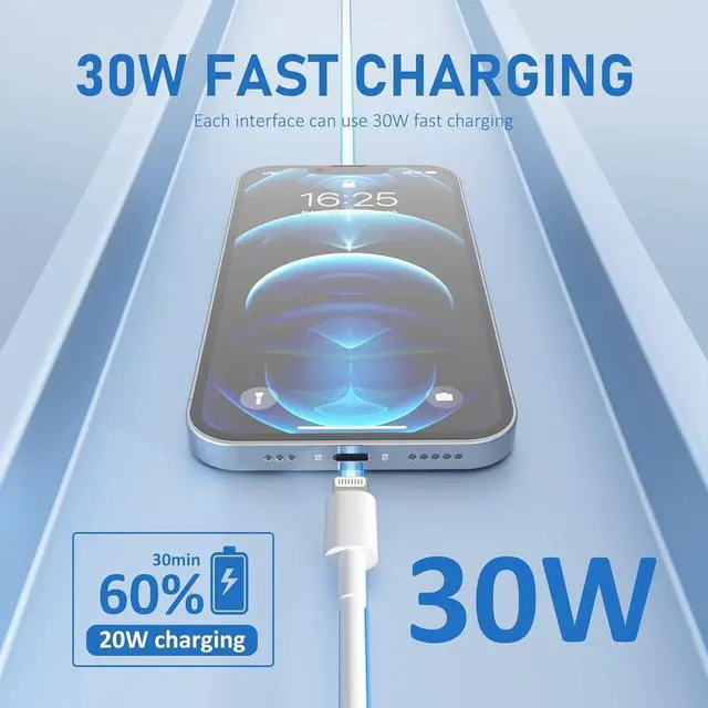 Alt view image 4 of 7 - USB C to Lightning Cable [ MFi Certified] - 5 Pack 6FT Type C to Lightning Cable Power Delivery Fast Charging iPhone Charger for iPhone 14 13 12 11 Pro Max XR XS X 8 SE