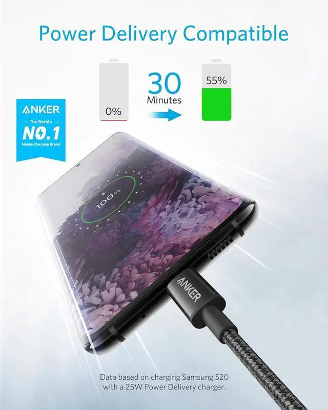 Alt view image 2 of 7 - USB C to USB C Cable, Type-C 60W Fast Charging Cable (6 FT, 2Pack) for iPhone 17 Series, iPad mini 6 and More (Black)
