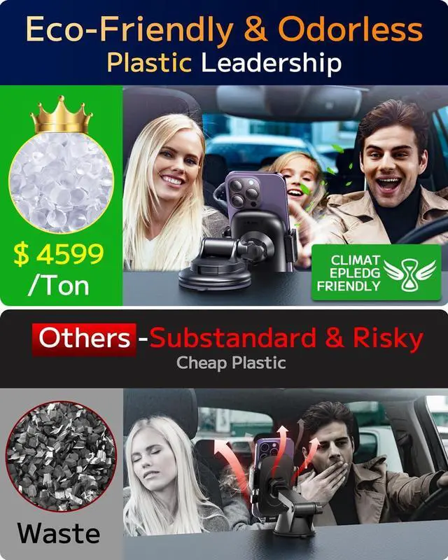 Alt view image 6 of 7 - Car Phone Holder Mount Phone Mount for Car Windshield Dashboard Air Vent Universal Hands Free Automobile Cell Phone Holder Fit for iPhone Smartphone Carbon Fiber