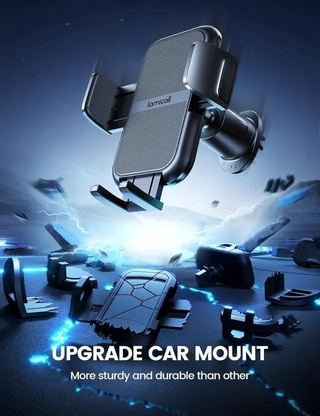 Alt view image 6 of 7 - 2025 Wider Clamp & Metal Hook Car Phone Holder Vent [Thick Cases Friendly] Phone Holders for Your Car Mount Automobile Hands Free Cradle Air Vent for iPhone 16 15 14 13 Pro Max Smartphone