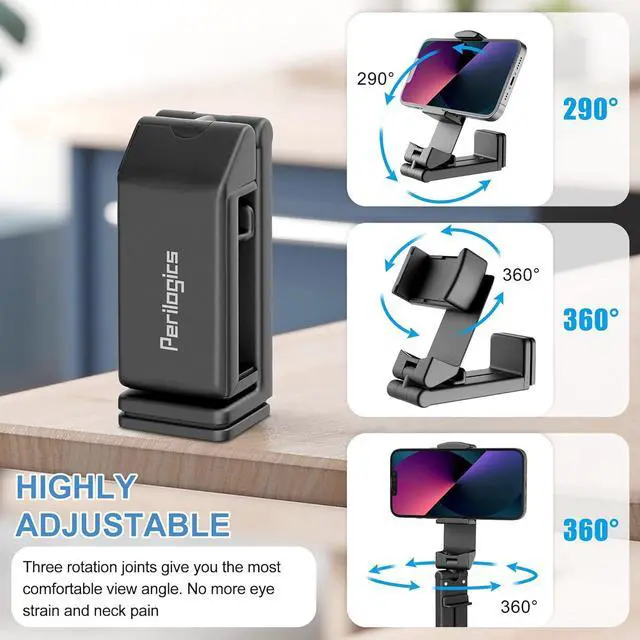 Alt view image 6 of 7 - Airplane Phone Holder Mount Universal in Flight Hands Free Viewing with Multi-Directional Dual 360 Degree Rotation (Black/Black)