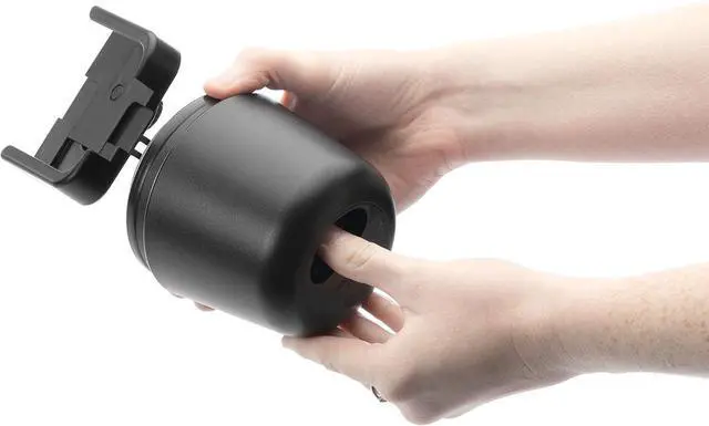 Alt view image 6 of 7 - CupFone C Adjustable Universal Cup Holder Phone Mount Accessory for Car C Compatible with iPhone & Other Smartphones C Open Access Design for Cell Phone Charging - Black Plastic Knobs