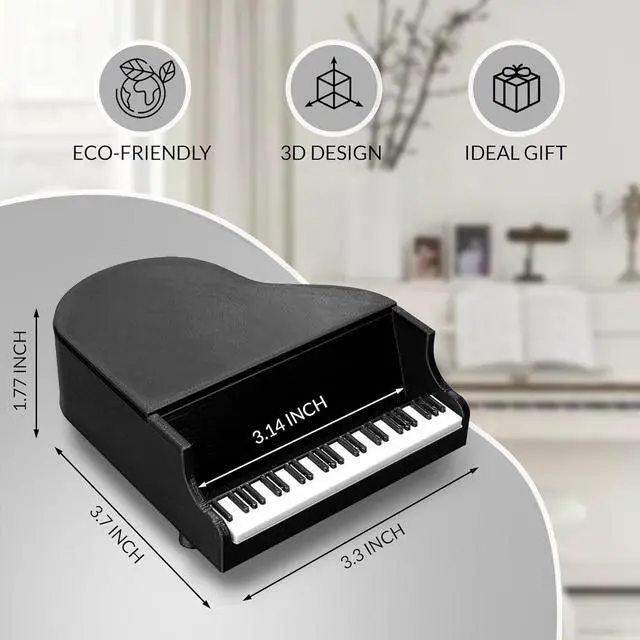 Alt view image 2 of 5 - Piano Phone Stand - Fancy Phone Holder for Bed Office - Large Cell Phone Stand Holds 8 cm Wide Phones for Piano Players Music Lovers - Sturdy Desk Phone Stand