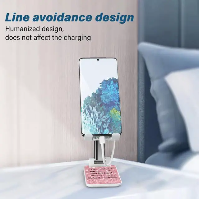 Alt view image 5 of 7 - Desk Cell Phone Stand - Adjustable Angle-iPad Holder Universal Compatible Phone Holder for Desk