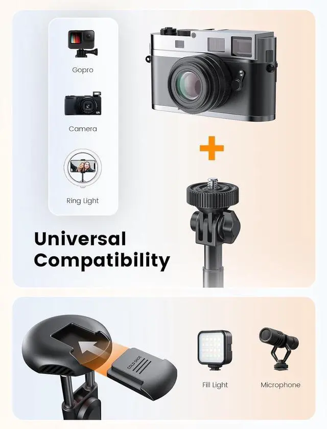 Alt view image 4 of 7 - 71 Phone Tripod NT79 Extendable Selfie Stick for Cell PhoneCamera Tripod Stand with Remote for Video Recording Phone Holder Tripod Compatible with iPhone Android Camera