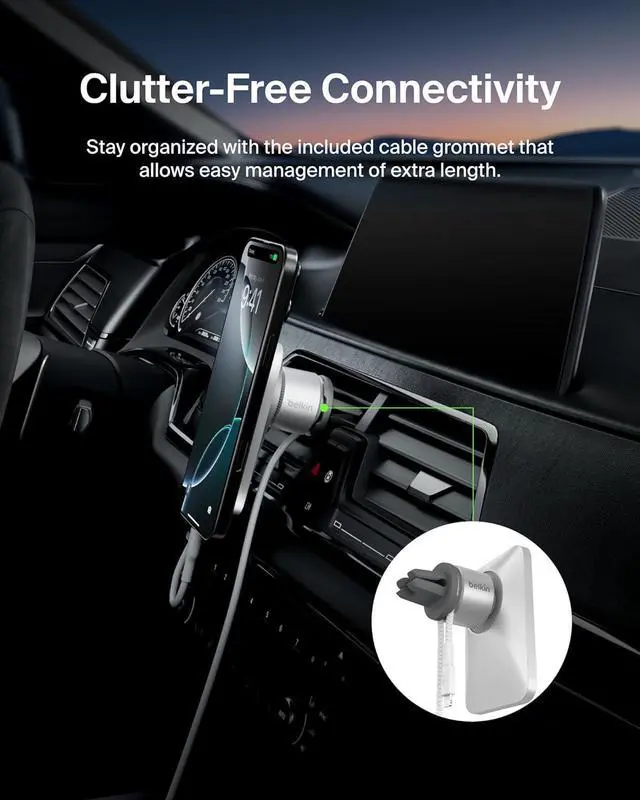 Alt view image 7 of 7 - MagSafe Vent Mount Pro MagSafe iPhone Mount For Car - Silver