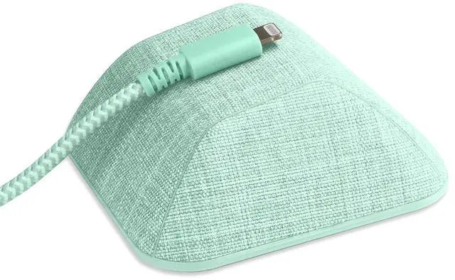 Main image of Magnetic Cord Holder - Cable Wrangler Organizer with Magnet Clips for Charger Management on Desktop Nightstand or Side Table for All Cables USB-C Lightning Cables - Teal Me More