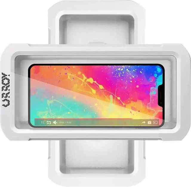 Main image of Shower Phone Holder Waterproof 360 Rotation Shower Phone Case Anti-Fog High Sensitivity Universal Cover Mount Stand for Bathroom Wall Mirror Bathtub Kitchen Gift for Men Women
