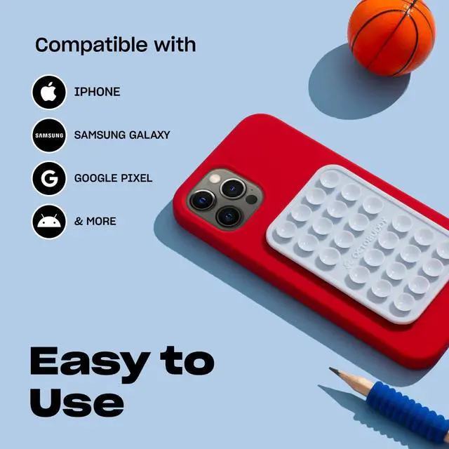 Alt view image 7 of 7 - || OCTOBUDDY || Silicone Suction Phone Case Adhesive Mount || (iPhone & Android Cellphone case Compatible, Hands-Free Mobile Accessory Holder for Selfies and Videos) (Darth Vader)