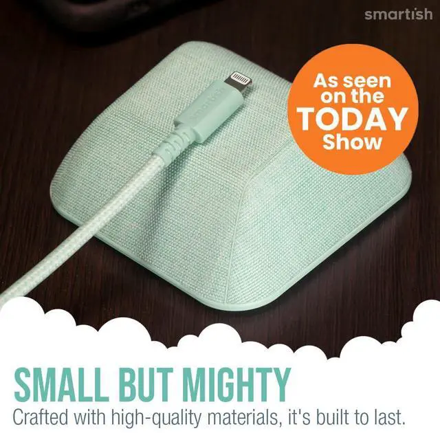 Alt view image 3 of 7 - Magnetic Cord Holder - Cable Wrangler Organizer with Magnet Clips for Charger Management on Desktop Nightstand or Side Table for All Cables USB-C Lightning Cables - Teal Me More