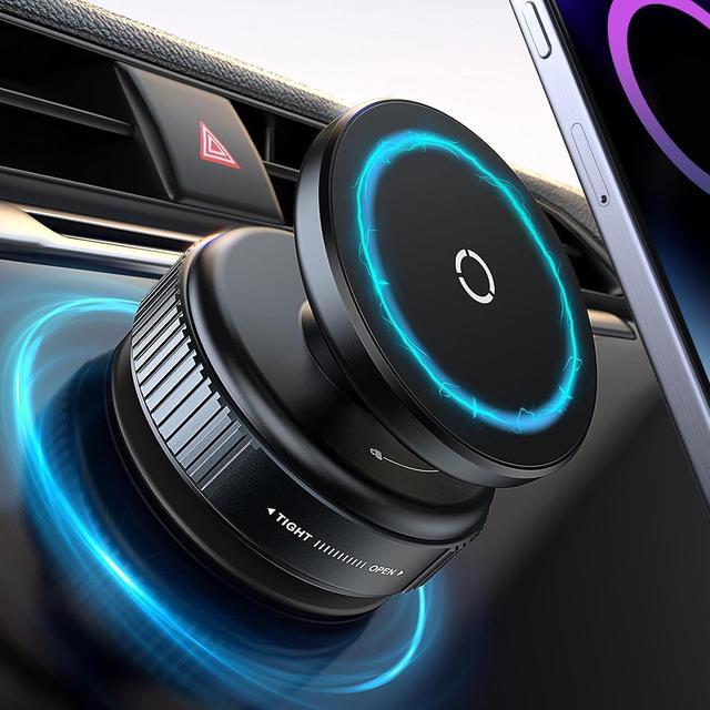 Main image of Upgraded 360 Adjustable Vacuum Magnetic Suction Cup Phone Mount Hands-Free Suction Cup Phone Holder for Car/Gym/Mirror/Smooth Surface Compatible with iPhone Android and All Smartphones