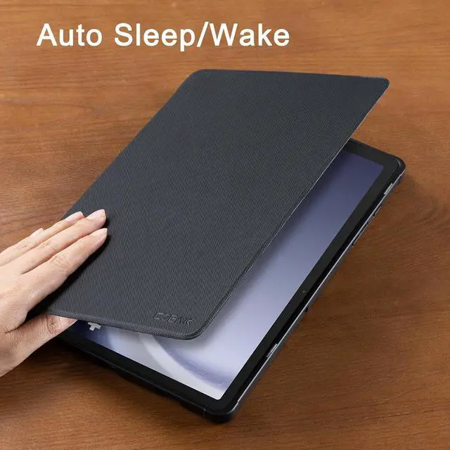 Alt view image 4 of 7 - Case for  Galaxy Tab A9 Plus 10.9-inch 2023 Multi-Viewing Angles All New PU Leather Smart Cover with Auto Sleep Wake Feature for  Galaxy Tab A9 + Tablet