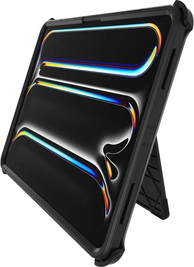 Alt view image 3 of 7 - Defender Series Case for iPad Pro 13-inch (M4) (2024) - Black Rugged Durable Multi-Layer Protection