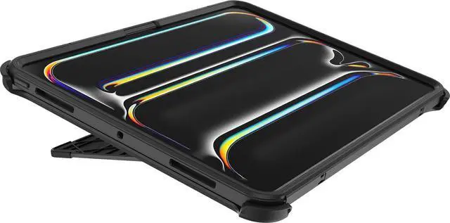 Alt view image 6 of 7 - Defender Series Case for iPad Pro 13-inch (M4) (2024) - Black Rugged Durable Multi-Layer Protection