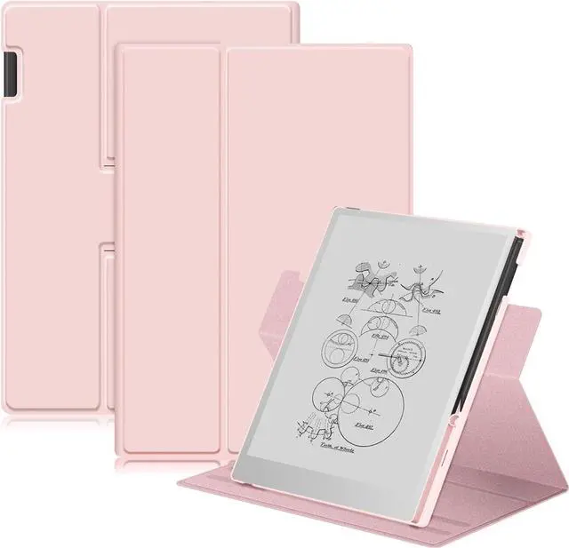Main image of Case Compatible with Remarkable Paper Pro 11.8 Paper Tablet 2024 Released 360 Degree Rotating Stand Cover with Pen Holder Pink