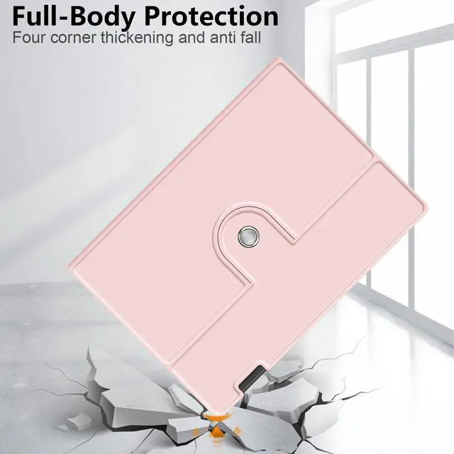 Alt view image 6 of 6 - Case Compatible with Remarkable Paper Pro 11.8 Paper Tablet 2024 Released 360 Degree Rotating Stand Cover with Pen Holder Pink