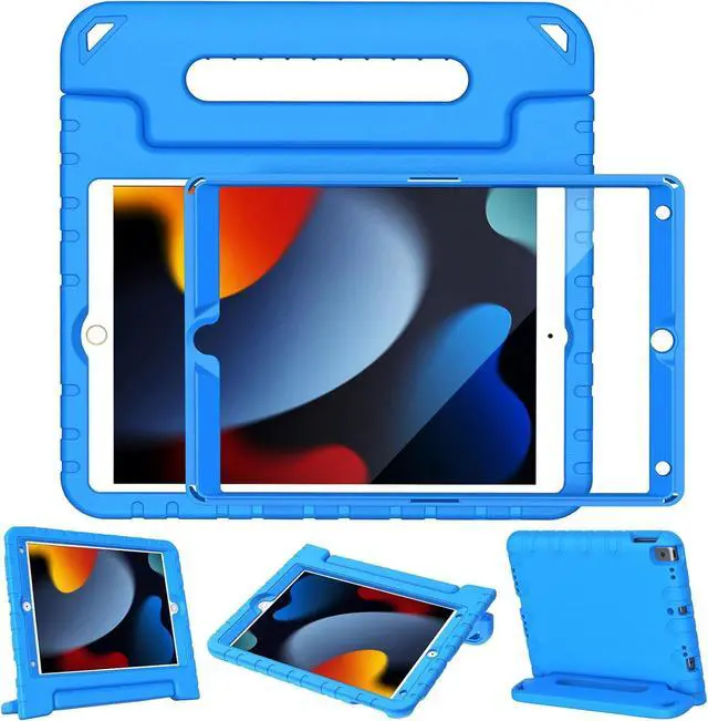 Main image of Kids Case for iPad 9th/ 8th/ 7th Generation (2021/2020/ 2019) iPad 10.2 Case for Kids Shockproof Handle Stand Case for iPad 9/8/ 7 Gen 10.2 Inch - Blue