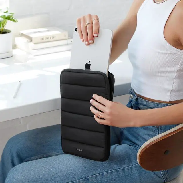 Alt view image 3 of 7 - Vandel - The Original Puffy iPad Sleeve 9-11 Inch Tablet Sleeve Black i Pad Case for Women and Men Cute iPad Air Pouch 9 10 Inch 11 Inch Bag