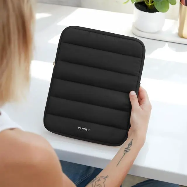 Alt view image 5 of 7 - Vandel - The Original Puffy iPad Sleeve 9-11 Inch Tablet Sleeve Black i Pad Case for Women and Men Cute iPad Air Pouch 9 10 Inch 11 Inch Bag