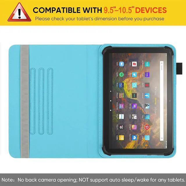 Alt view image 4 of 6 - Universal 10 10.1 Inch Android Tablet Case 360 Degree Rotatable Kickstand Multiple Viewing Stand Case Cover for 9.6 10 10.1 10.5 and All 9.5-10.5 Inch Touchscreen Tablet Flower Grass 08