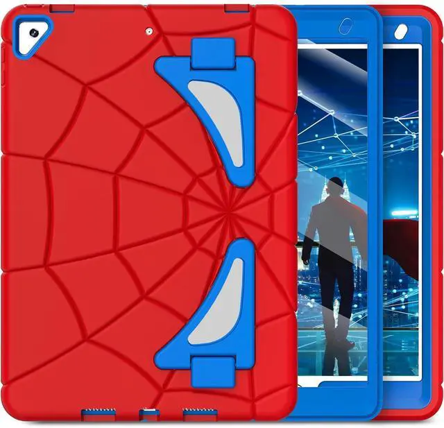 Main image of Case for iPad 9th Generation/iPad 8th 7th Generation 10.2 inch 2021/2020/2019 Heavy Duty Shockproof Rugged Protective Cover 10.2 with Stand Kids Red+Blue