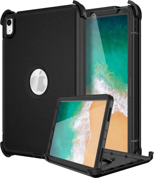 Main image of Case for iPad Air 11 inch M2 2024 Air 6th /10.9 Air 5th 2022/Air 4th 2020 [Built-in Screen Protector] Heavy Duty Military Grade Shockproof Multi-Layer Protection with Stand Black