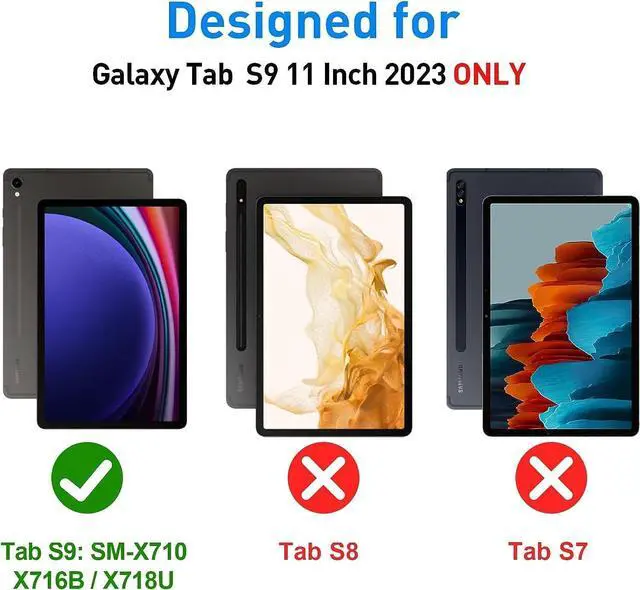 Alt view image 2 of 6 - Case Compatible with  Galaxy Tab S9 11 Inch/S9 FE 10.9 Inch with Screen Protector | SM-X710/X716B/X718U/SM-X510/ X516B Cover | Heavy Duty Shockproof Case W/Hand Strap Stand