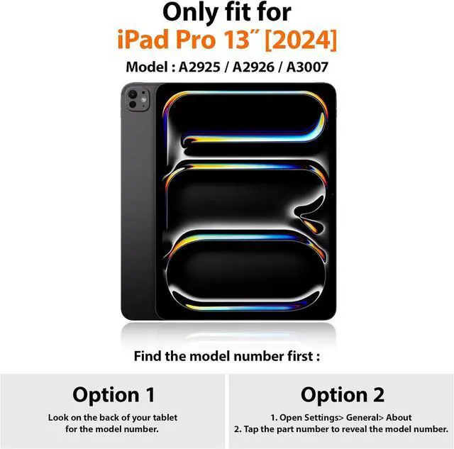 Alt view image 2 of 7 - for iPad Pro 13 Inch Case 2024 M4 (7th Generation) Heavy Duty Shockproof Protective Case with Screen Protector 360 Rotating Stand Hand/Shoulder Strap and Pen Holder Black