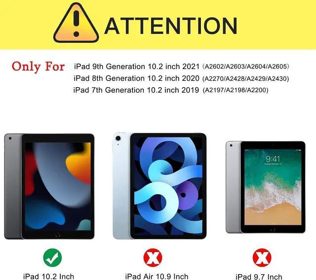 Alt view image 2 of 7 - Magnetic Case for iPad 9th/8th/7th Generation 10.2 Auto Sleep/Wake Case with Pen Holder Card Slot for iPad 10.2 2021/2020/2019 Purple